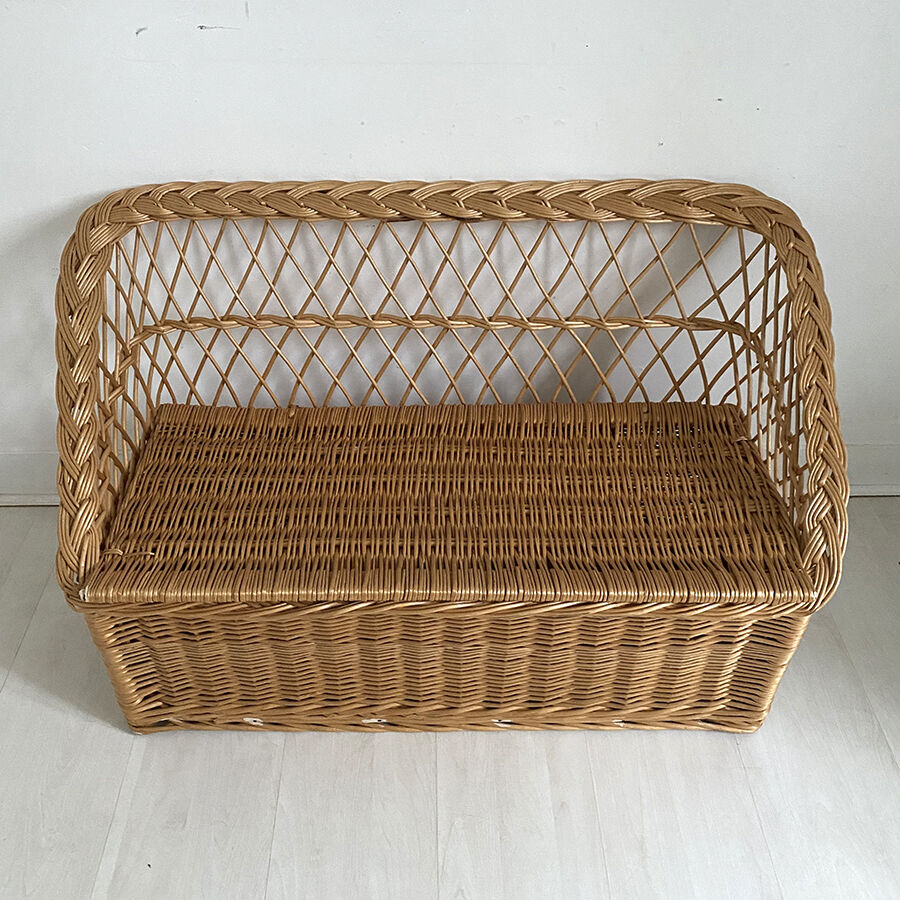 70's vintage wicker toy box