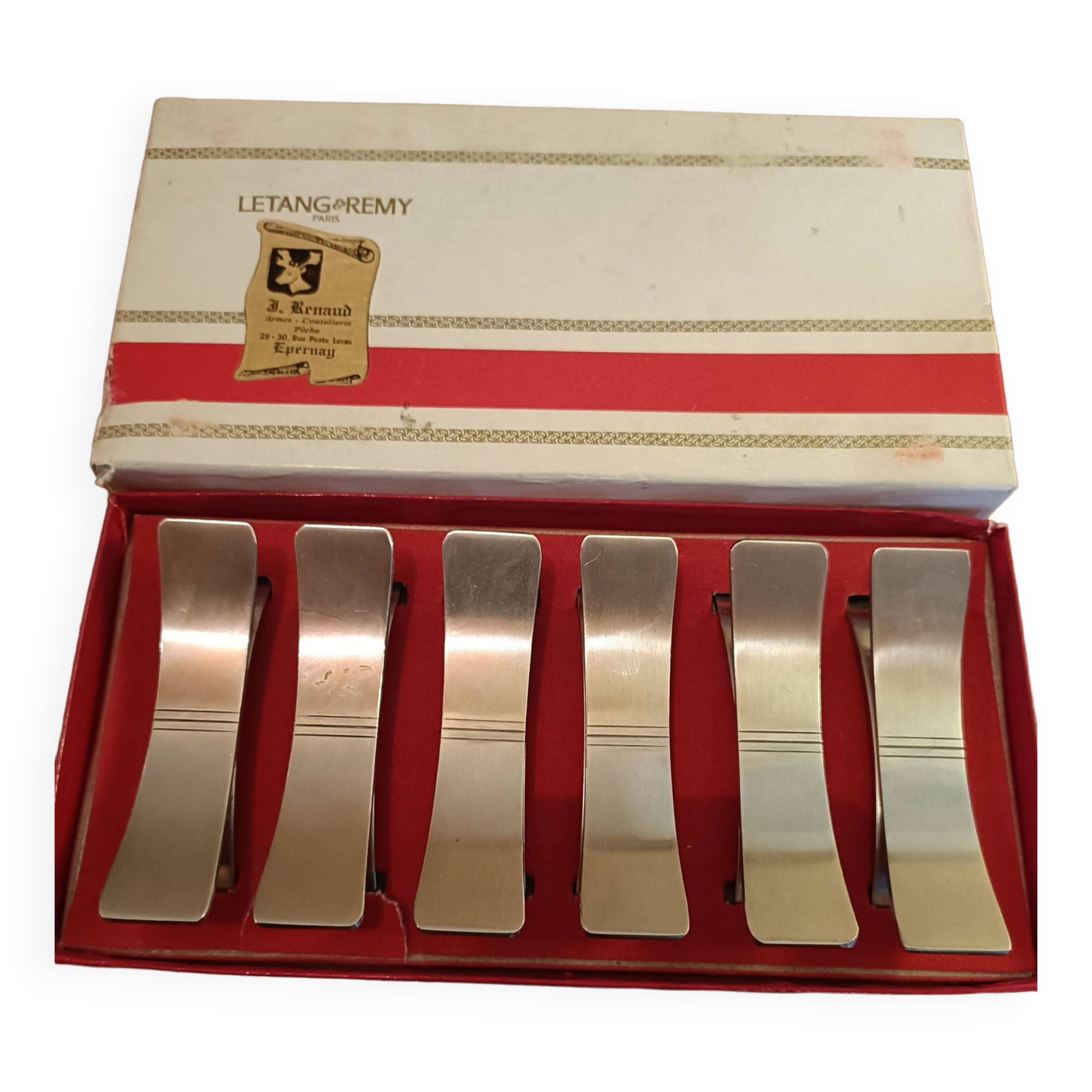 Six Letang Rémy stainless steel knife holders