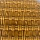 Flat round tray in slip with braided pattern signed FPP Vallauris J19 France vintage