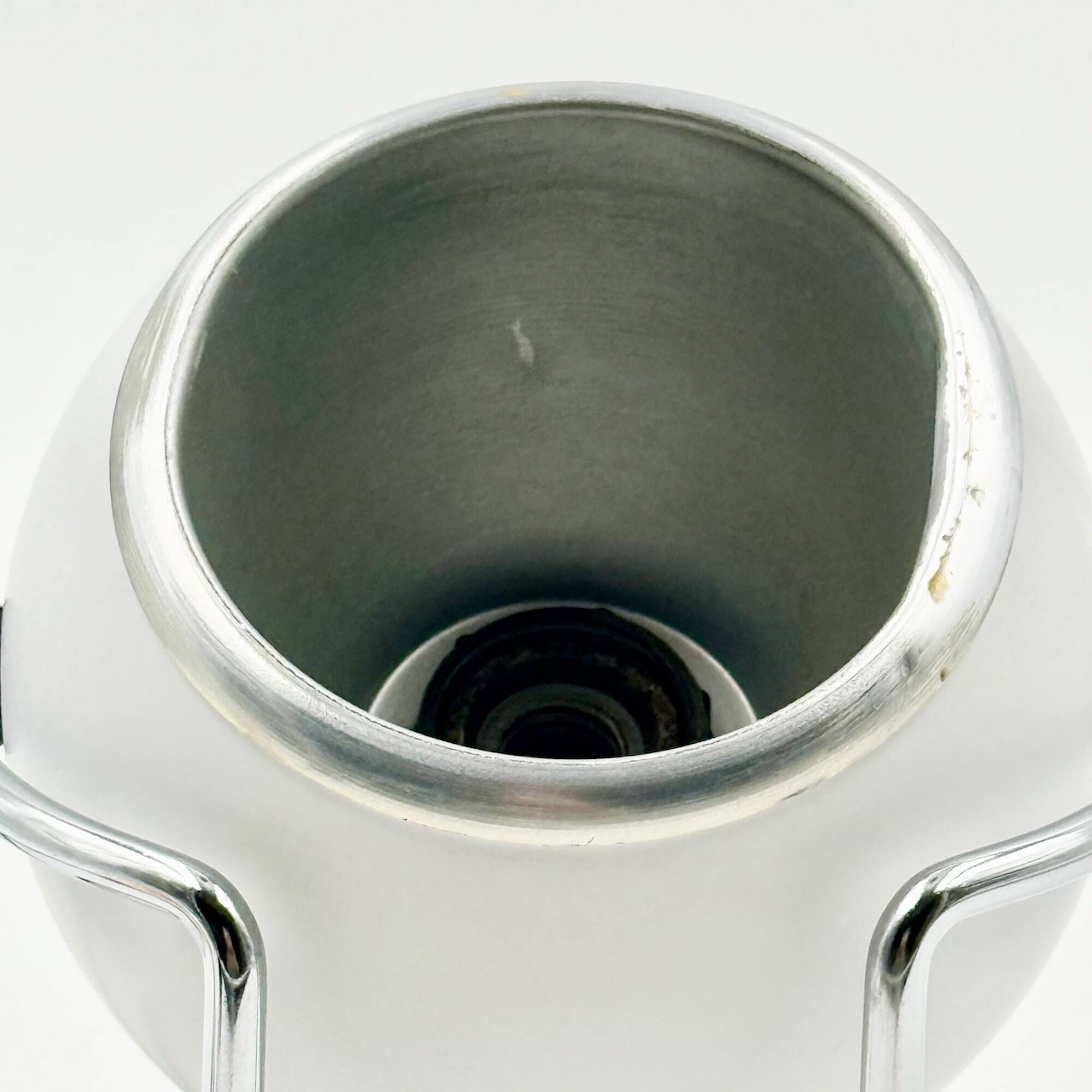 Lampe de table eyeball Targetti chrome design spatial Italie années 70