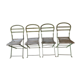 Set of 4 folding garden chairs