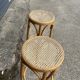 Set of 2 vintage rattan bar stools