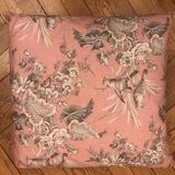 Pink "Indian" square cushion