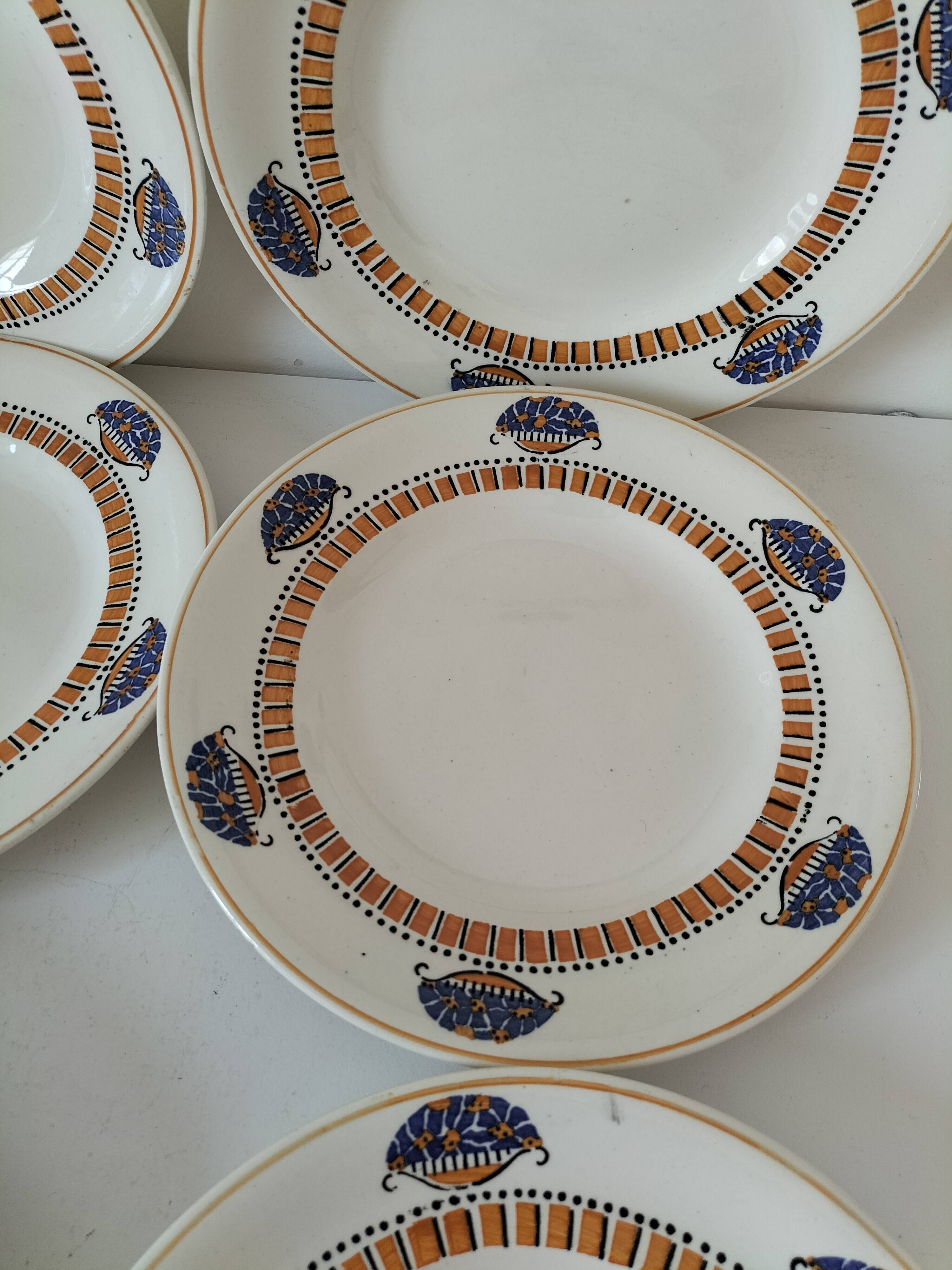 Longwy Art Deco plates