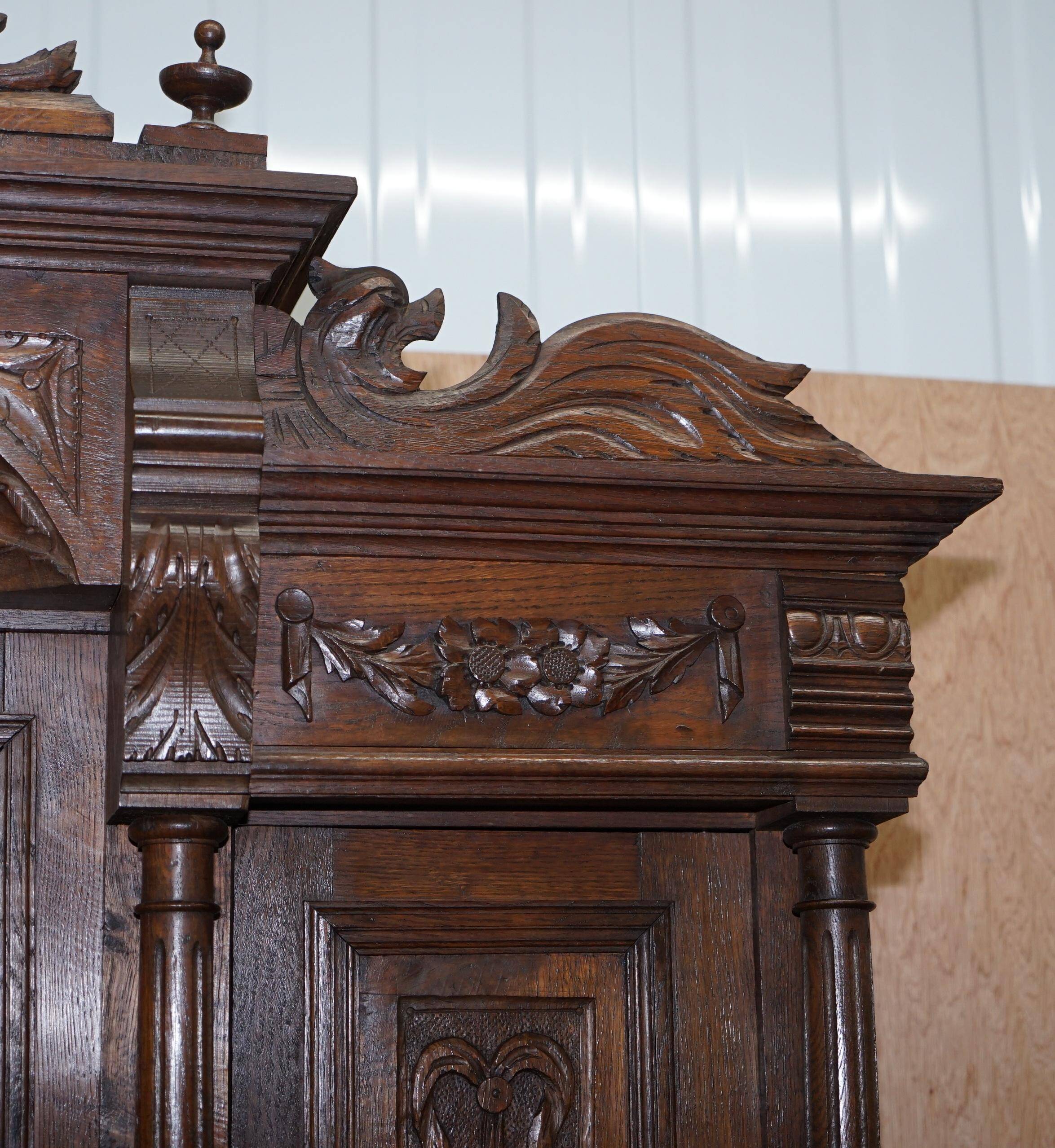 Dutch Carved Oak Wardrobe Early 19th Century