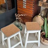 Pair of vintage wooden stools