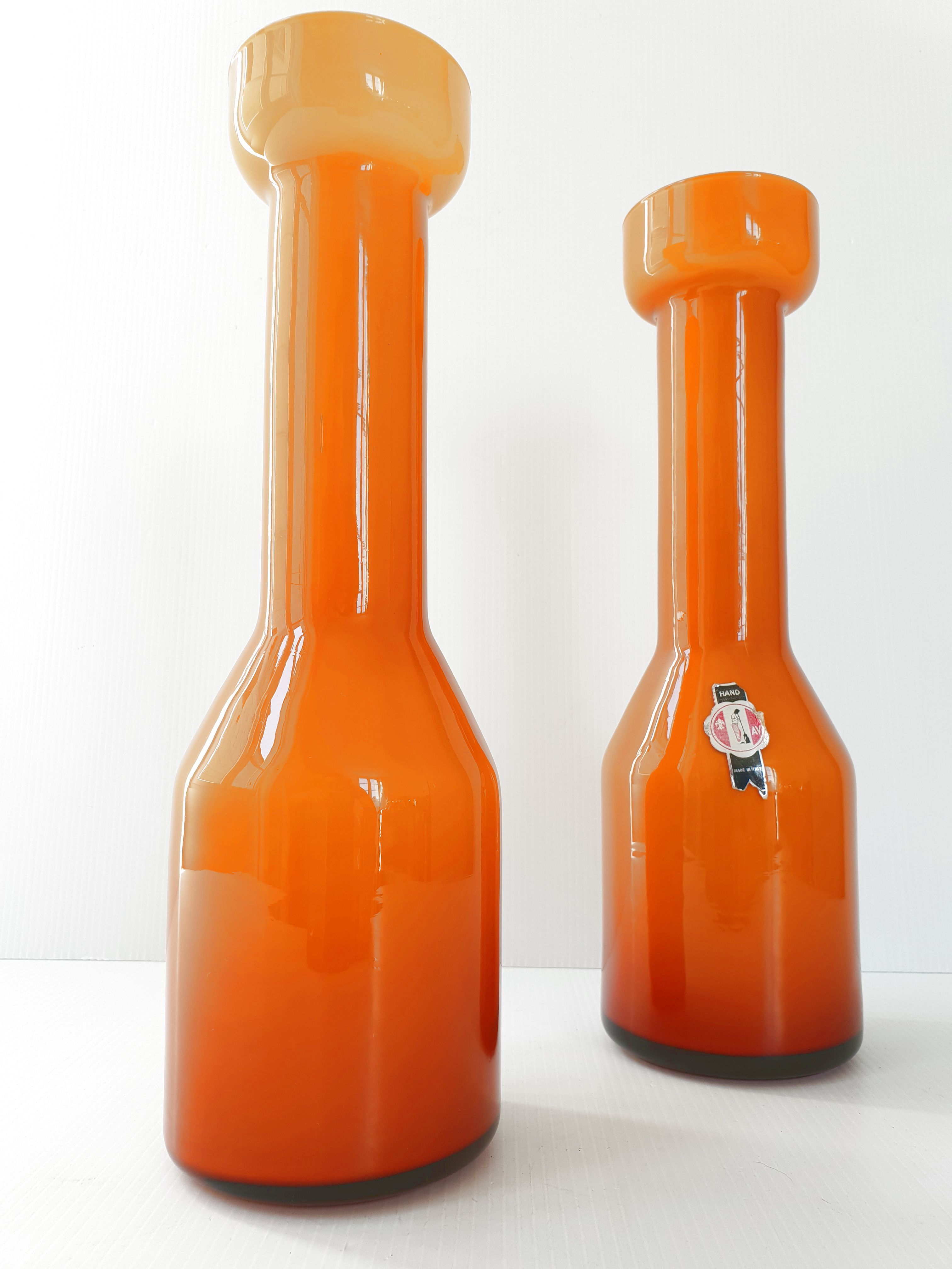 Pair of vintage AV Mazzega vases 1960