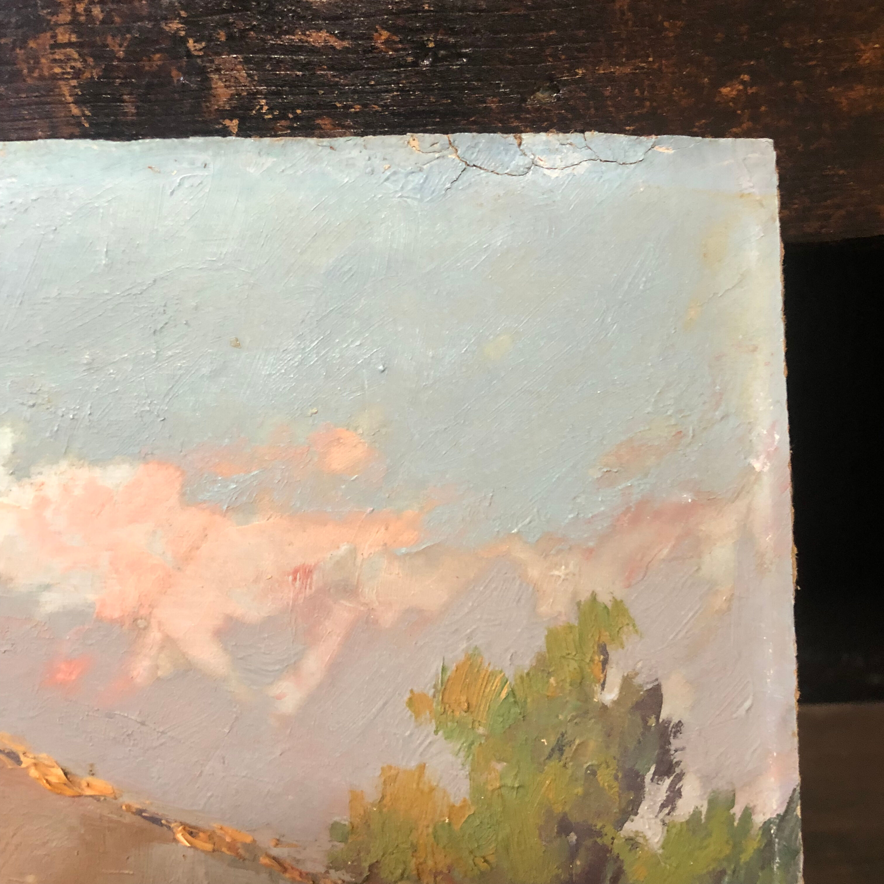 Oil on panel signed breval - mas provençal