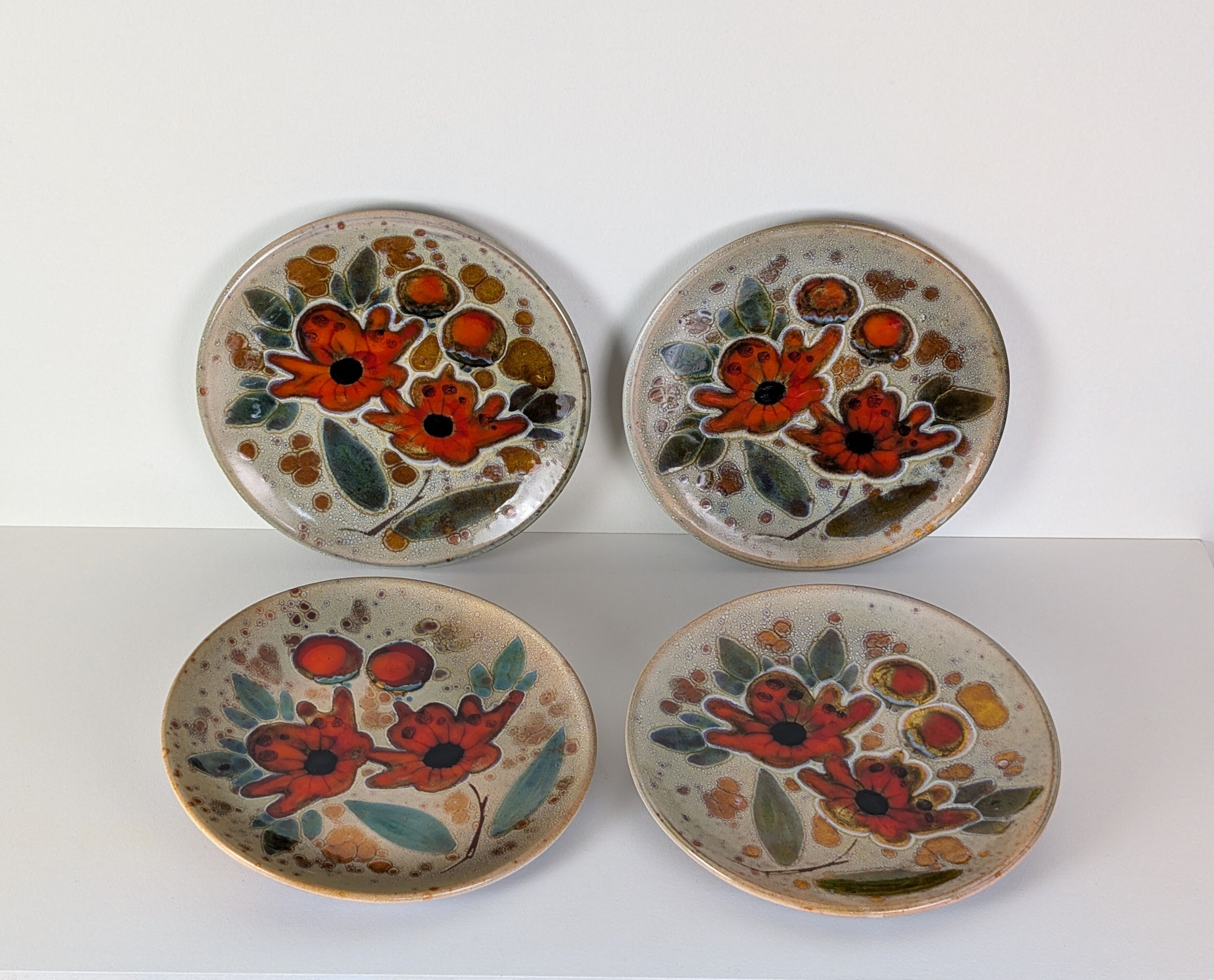 Monique Brenner Vallauris plates 60s