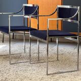 Set of 4 chairs and 2 armchairs model SQ by Willy Rizzo 1970