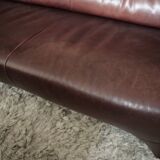 Oxblood leather sofa DeSede DS-72b