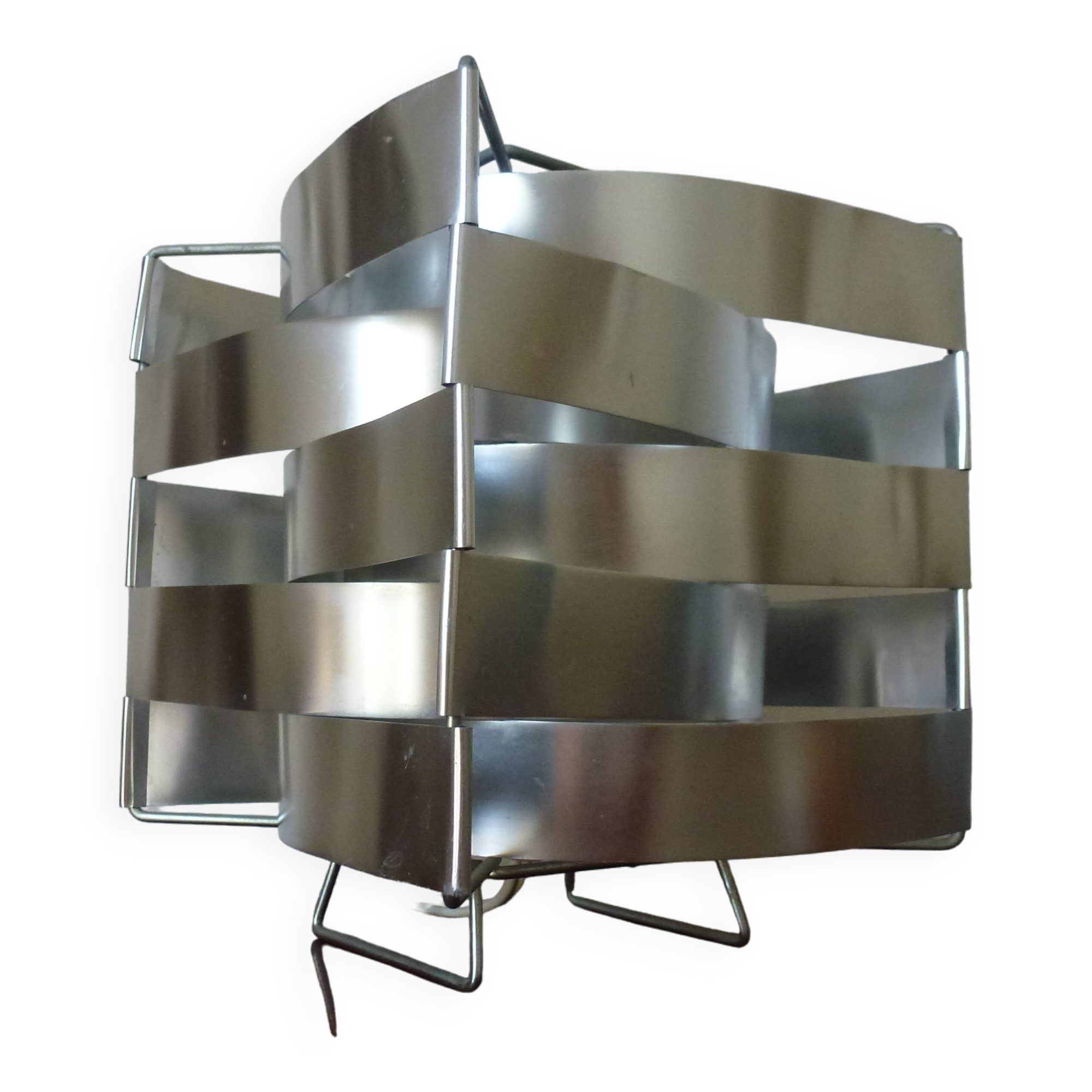 Uranus lamp by Max Sauze, aluminum creation from the 70s