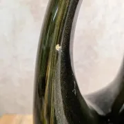 Large Saint-Clément pitcher vase – Green glazed ceramic – Vintage