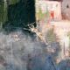 Oil on canvas The Village of Tales by Paul Izarn 1934