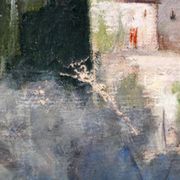 Oil on canvas The Village of Tales by Paul Izarn 1934