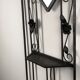 Cloakroom / Art Deco period coat rack in black wrought iron