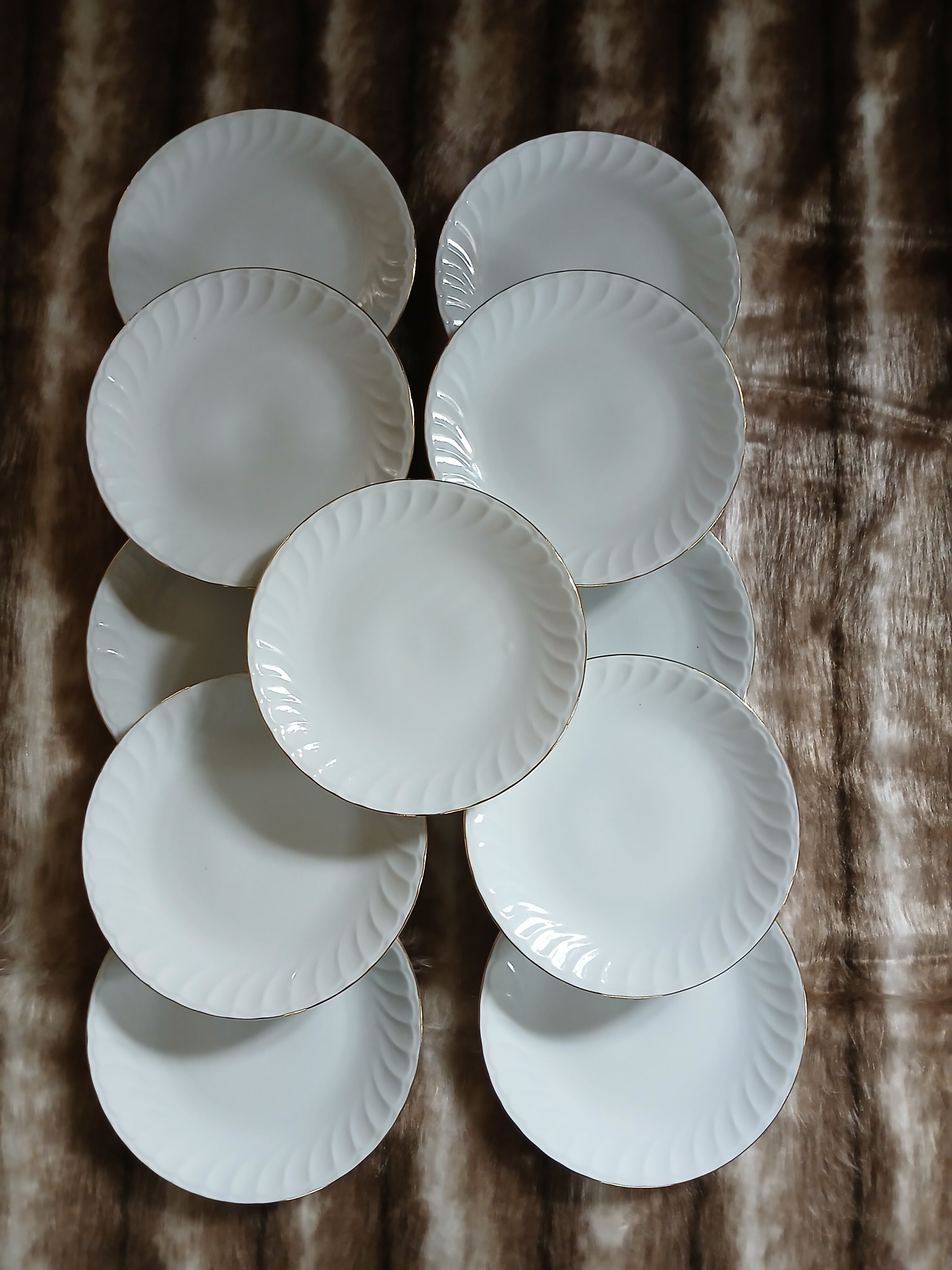 11 antique porcelain dessert plates