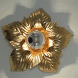 Golden flower wall lamp