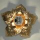 Golden flower wall lamp