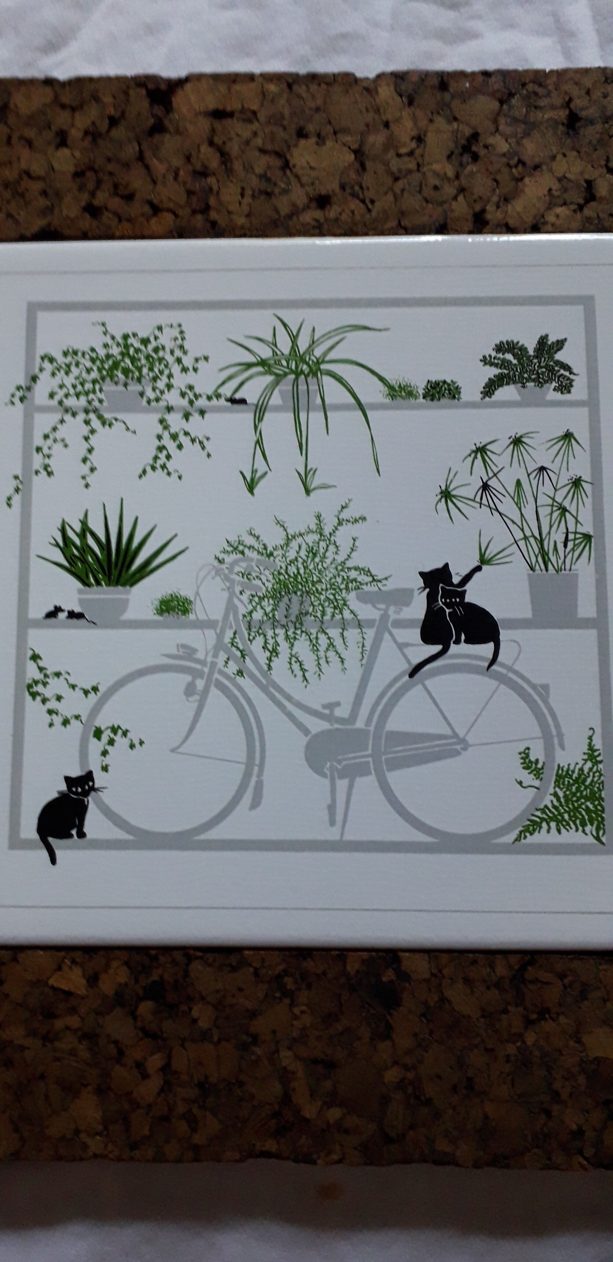 Decorative ceramic and cork underside