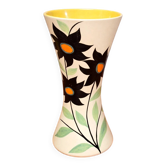 Vallauris: Ceramic vase signed G.F. – stylised floral decoration
