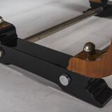 Art Deco French Walnut & Burl Dining Set, 1930s, Set of 7