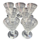 7 Baccarat wine glasses shape 11965 with matte engraving 12117.