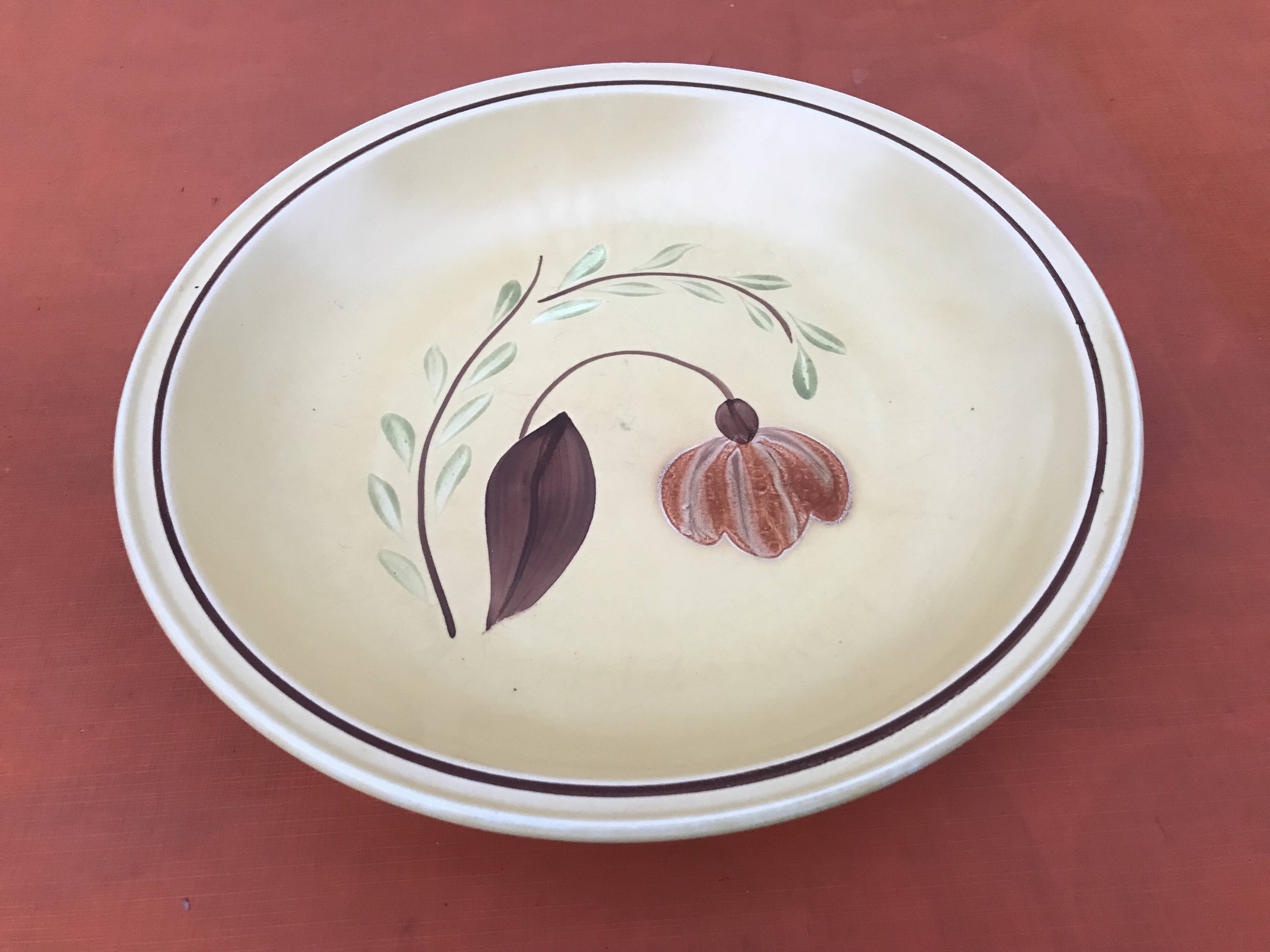 1960s Deep serving dish Ateliers du Revernay France Matte stoneware