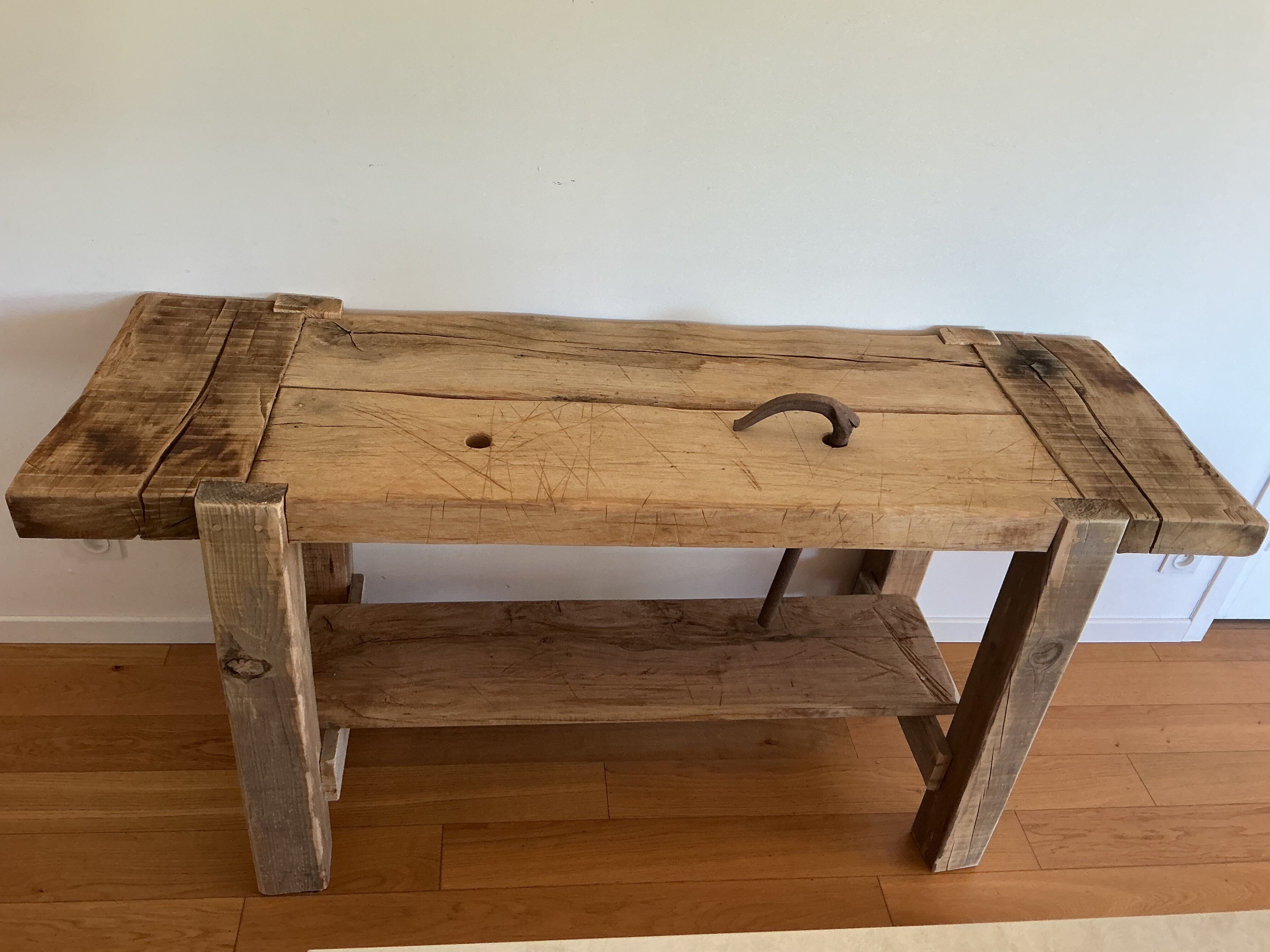 Old oak carpenter's bench
