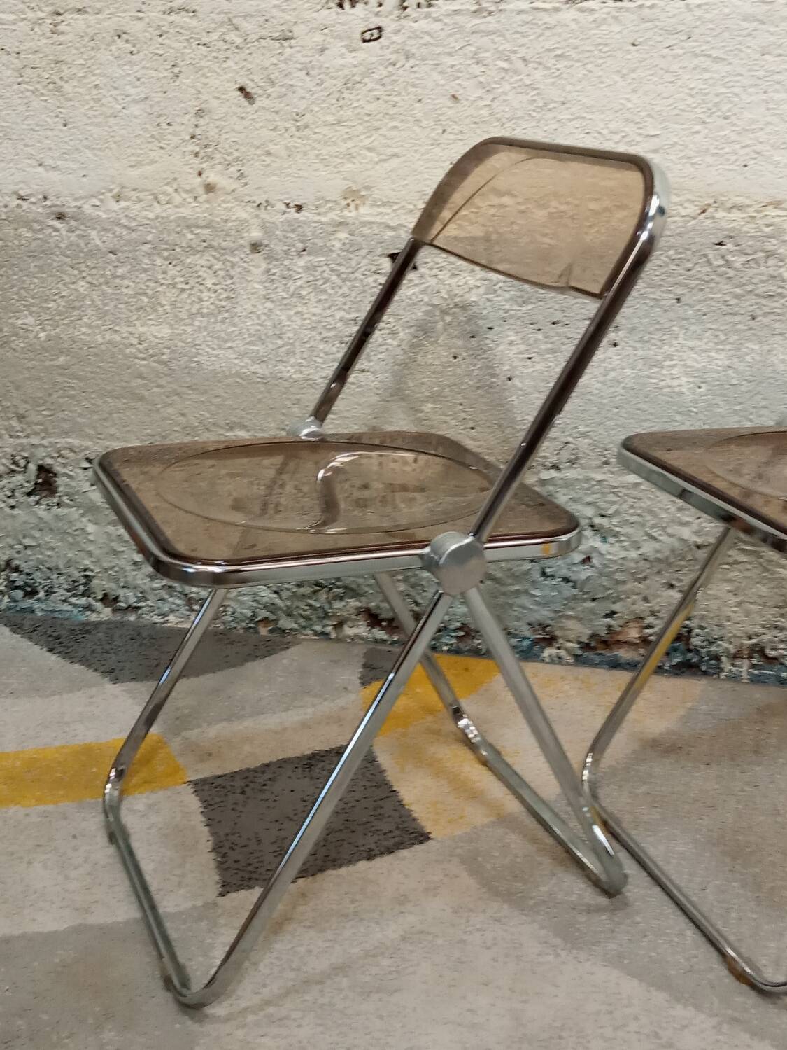 Pair of Plia chairs by Giancarlo Piretti for Castelli