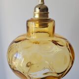 Faceted glass pendant light