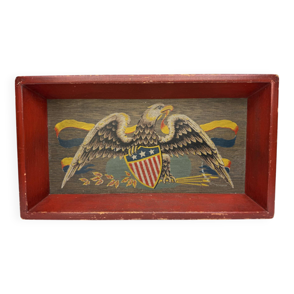 Plateau vintage Yorkraft Inc. – aigle américain – USA, années 60