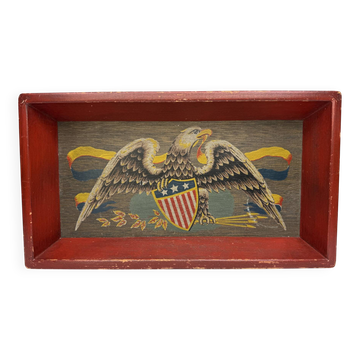 Plateau vintage Yorkraft Inc. – aigle américain – USA, années 60