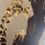 Lustre décoratif à 6 bras en métal patiné