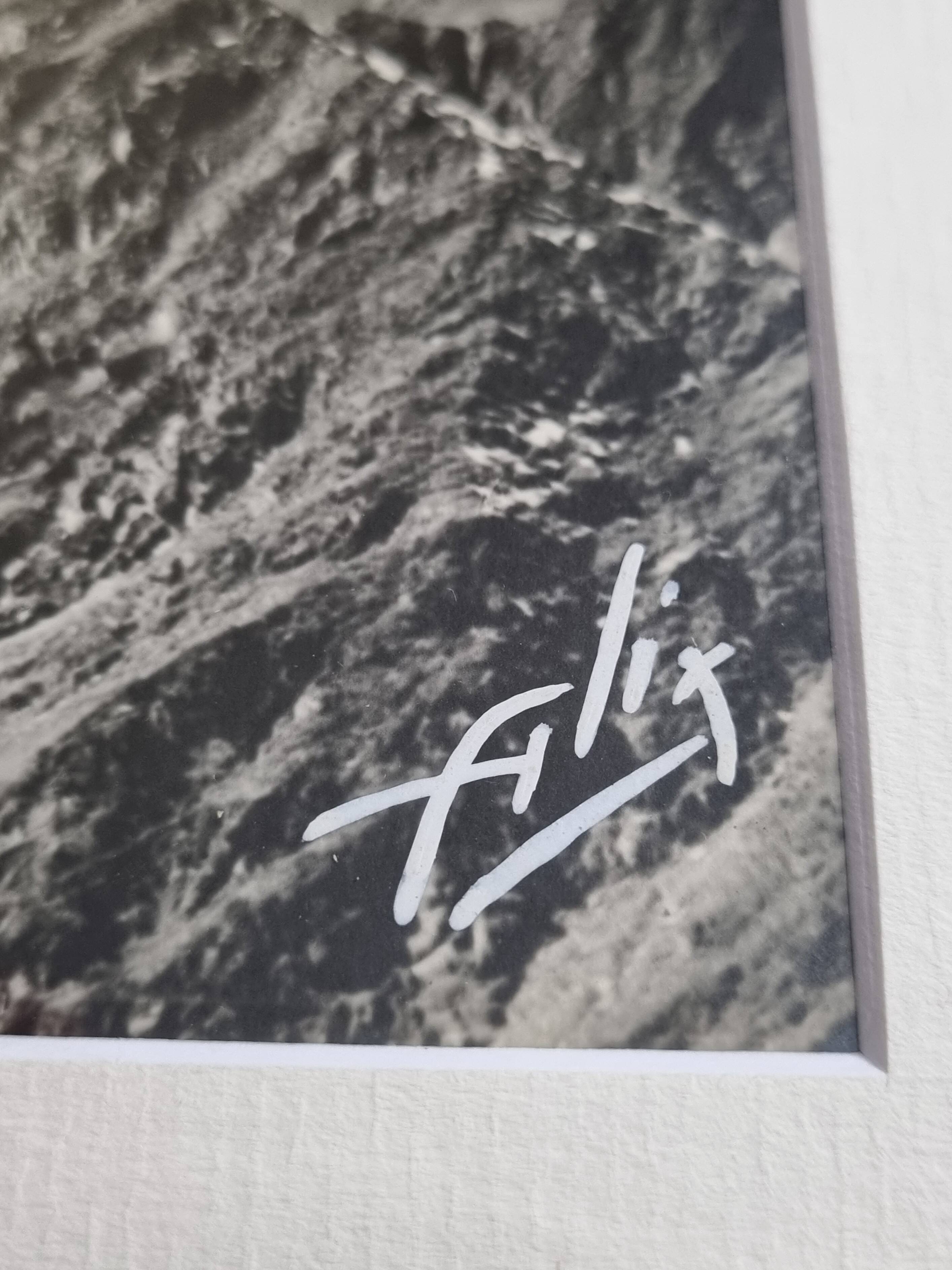 Panoramic photograph of the Pyrenees signed Alix, 49x35 cm framed.