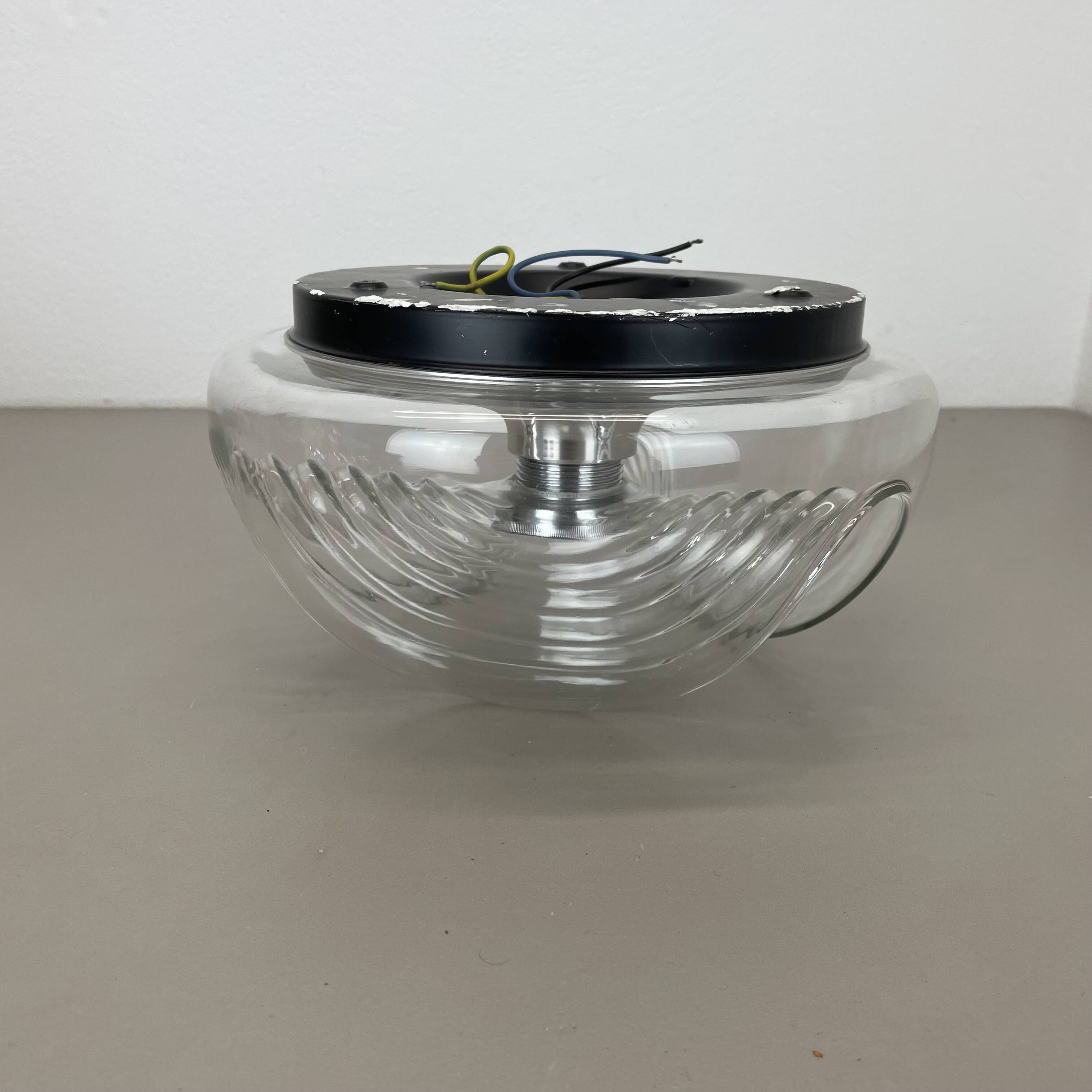 27cm "Wave" ceiling Wall Light by Koch and Lowy, Peill & Putzler, Germany