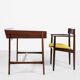 Chaise danoise vintage avec accoudoirs en palissandre par Henry Rosengren Hansen pour Brande Møbelindustri