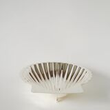 Large silver-plated shell-shaped bowl, 1950.