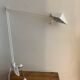 White pyramid desk lamp embnched white pyramid Lungean and Pellmann 1980