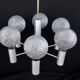 Chandelier metal chrome glass balls space age sputnik midcentury 70s