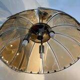 Vintage chandelier with glass dome and vintage gold metal