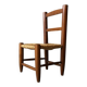 Chaise enfant en bois et paille