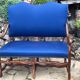 2-seater walnut bench