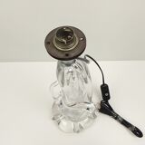 Pied de lampe en verre épais transparent 39 cm