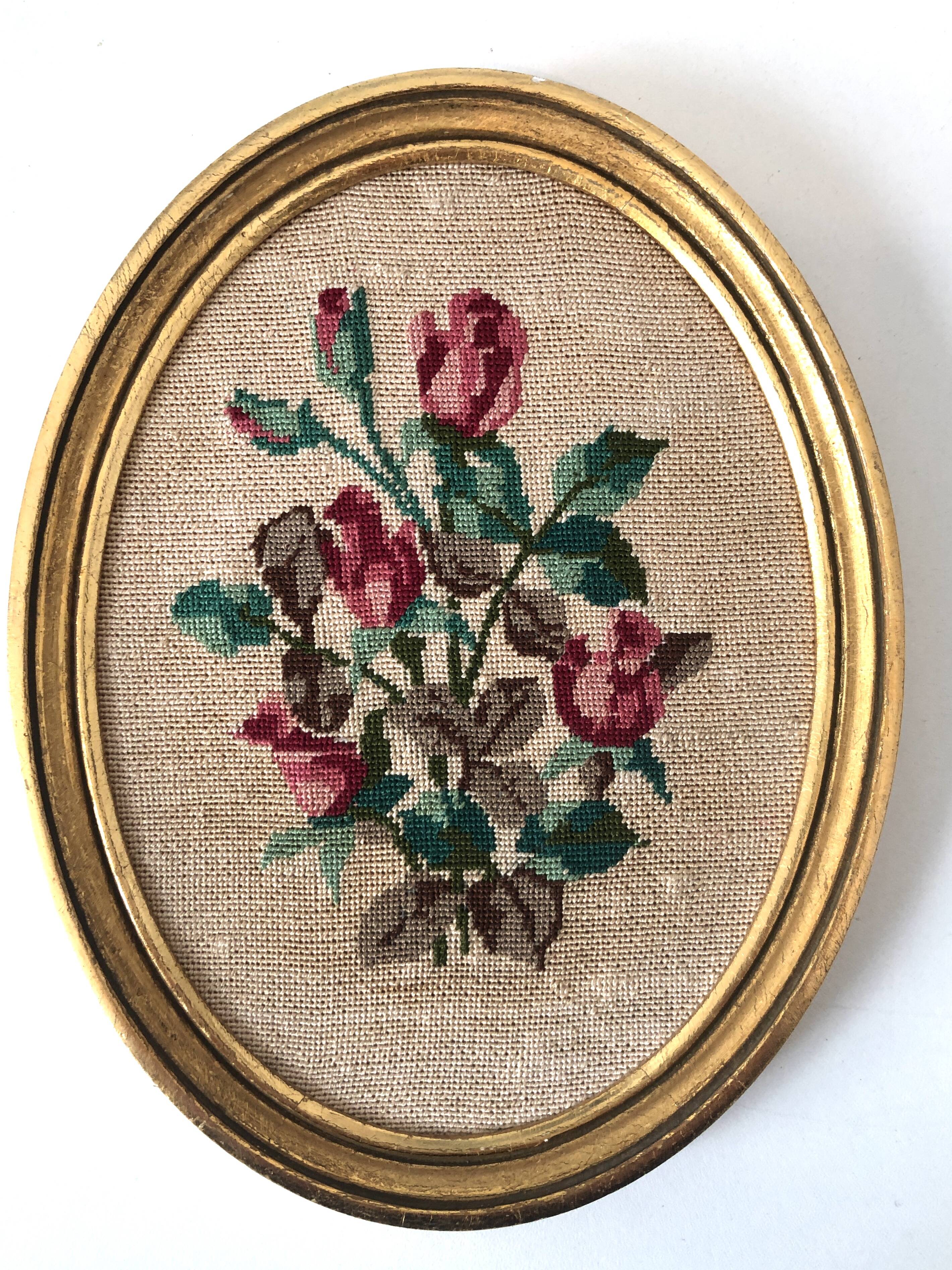 Vintage Canvas Golden Wood Frame