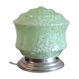 Plafonnier globe opaline vert anis – années 50