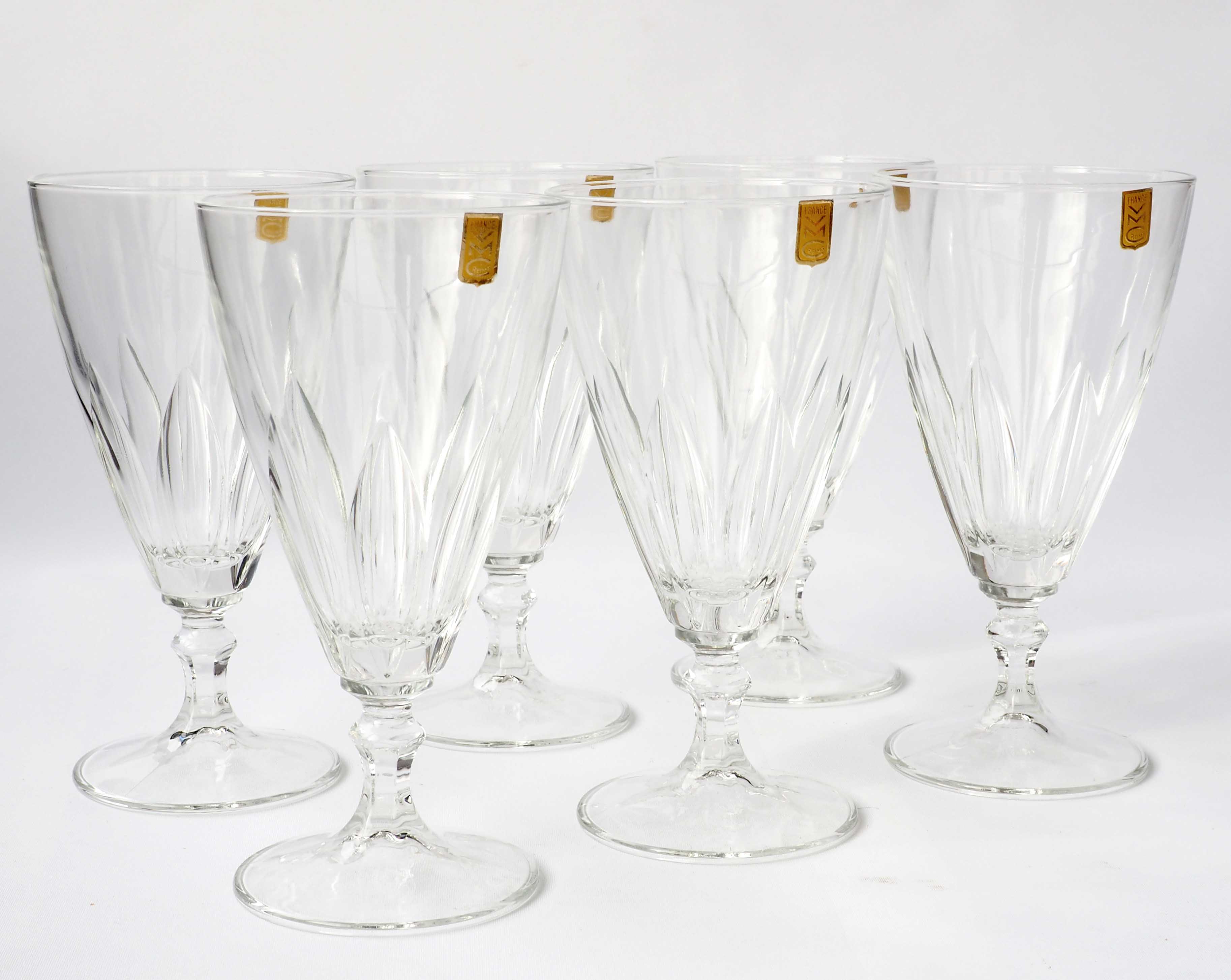 Set of 6 antique glasses