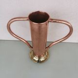 Vase with copper handles