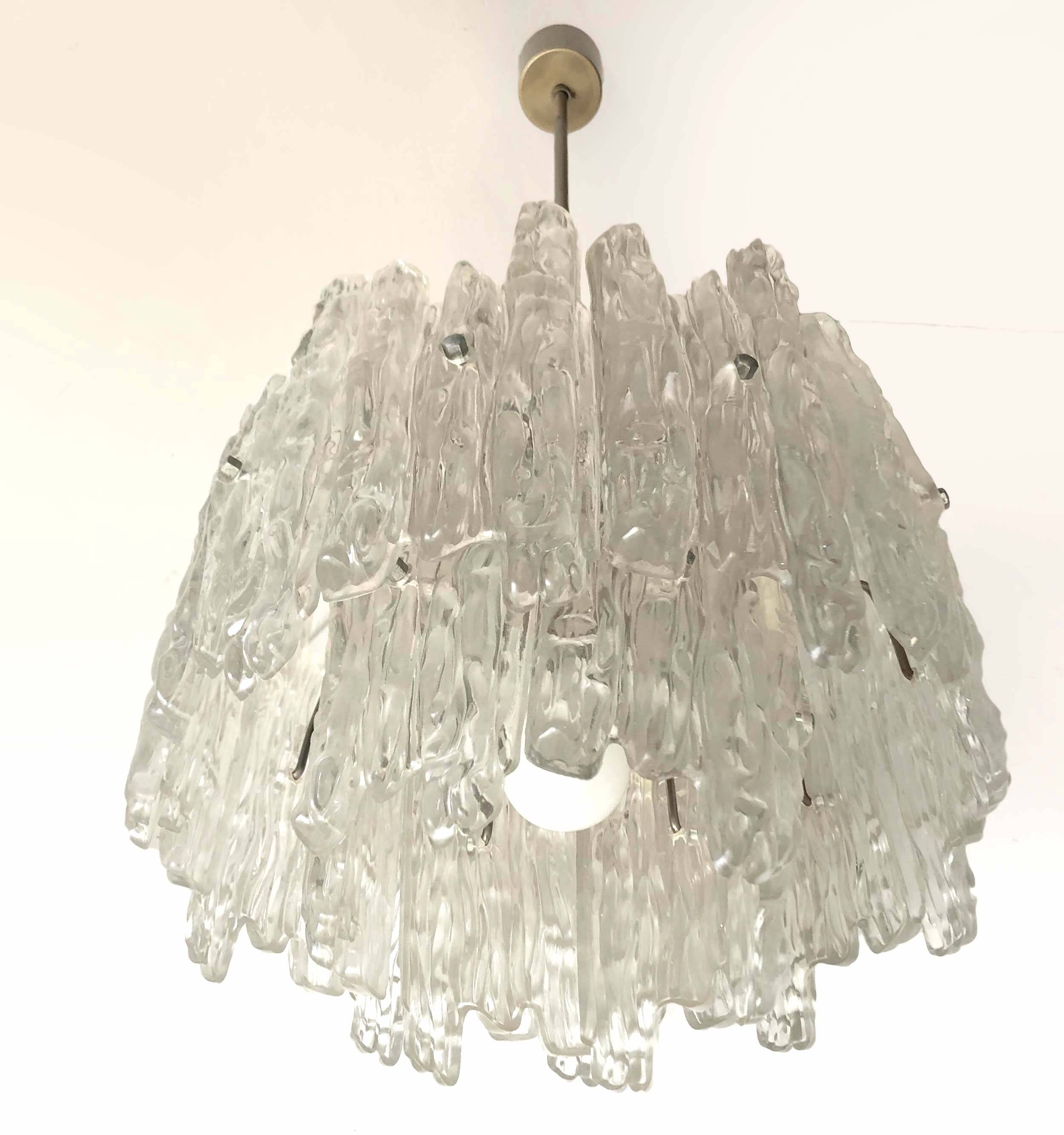 Ice frost pendant light by J. T Kalmar