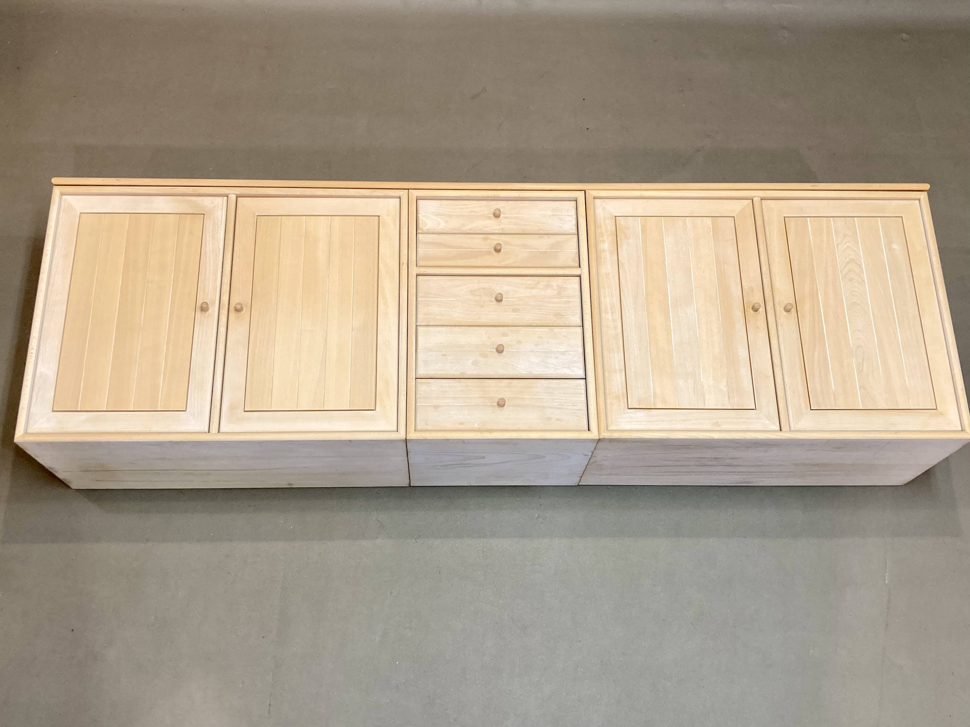 Modular solid beech sideboard "Ditlev Karsten" Scandinavian design.